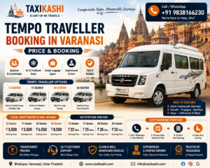 Tempo Traveller booking in Varanasi with price and comfortable group travel