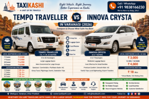 Tempo Traveller vs Innova Crysta in Varanasi 2026 comparison